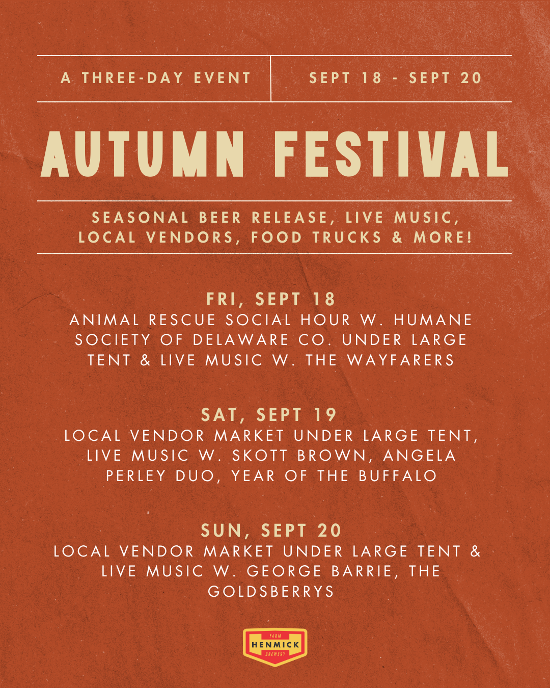 Autumn Festival — Henmick Farm & Brewery
